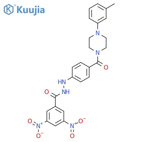 N'-(4-{[4-(3-methylphenyl)piperazin-1-yl]carbonyl}phenyl)-3,5-dinitrobenzohydrazide structure