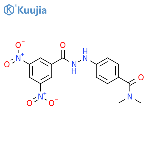 4-{2-[(3,5-dinitrophenyl)carbonyl]hydrazino}-N,N-dimethylbenzamide structure
