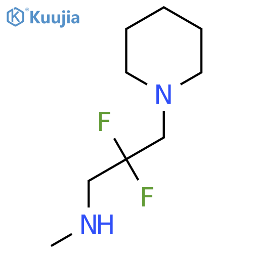 2,2-difluoro-N-methyl-3-piperidin-1-ylpropan-1-amine structure
