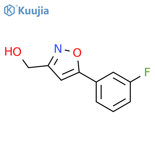 5-(3-fluorophenyl)-1,2-oxazol-3-ylmethanol structure