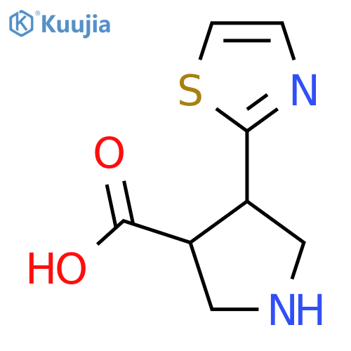 4-(1,3-thiazol-2-yl)pyrrolidine-3-carboxylic acid structure