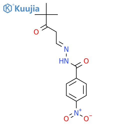 Benzoic acid, 4-nitro-, (4,4-dimethyl-3-oxopentylidene)hydrazide, (E)- structure