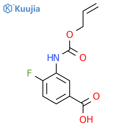 4-fluoro-3-{(prop-2-en-1-yloxy)carbonylamino}benzoic acid structure