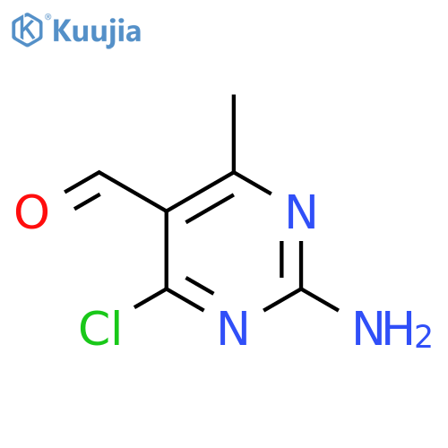2-amino-4-chloro-6-methylpyrimidine-5-carbaldehyde structure