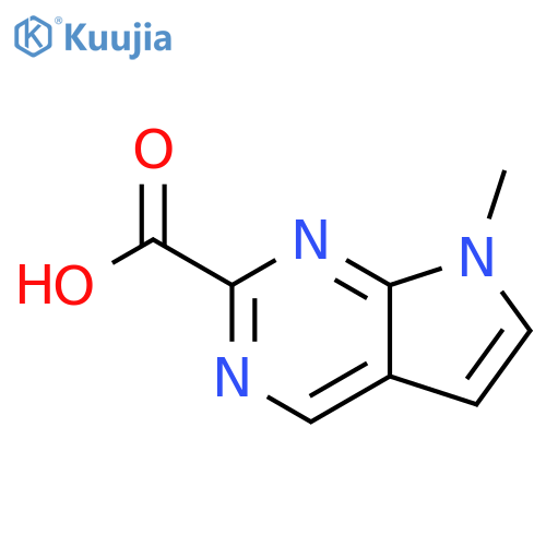 7-Methyl-7H-pyrrolo[2,3-d]pyrimidine-2-carboxylic acid structure