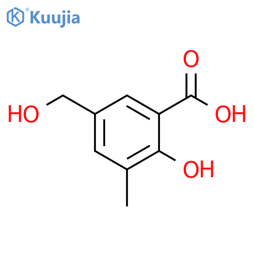 Benzoic acid, 2-hydroxy-5-(hydroxymethyl)-3-methyl- structure