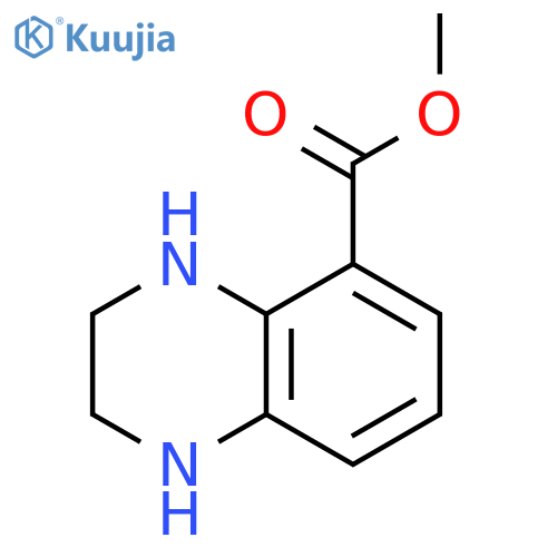 5-Quinoxalinecarboxylic acid, 1,2,3,4-tetrahydro-, methyl ester structure