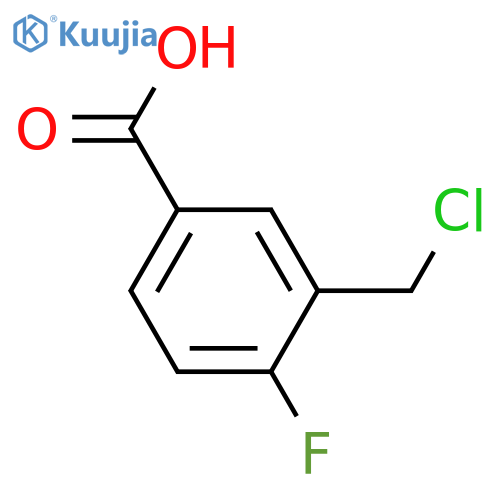 3-(chloromethyl)-4-fluorobenzoic acid structure