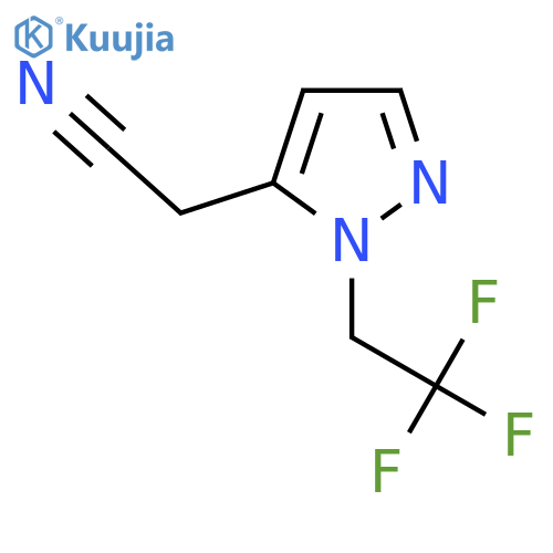 2-(1-(2,2,2-Trifluoroethyl)-1H-pyrazol-5-yl)acetonitrile structure