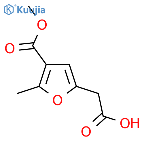 2-4-(methoxycarbonyl)-5-methylfuran-2-ylacetic acid structure