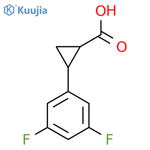2-(3,5-difluorophenyl)cyclopropane-1-carboxylic acid structure