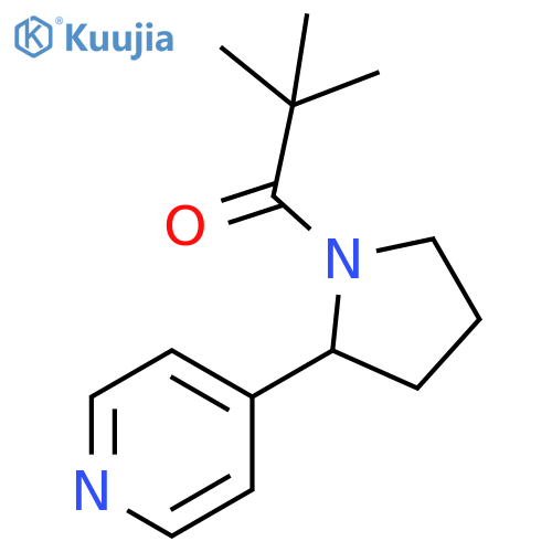2,2-dimethyl-1-2-(pyridin-4-yl)pyrrolidin-1-ylpropan-1-one structure