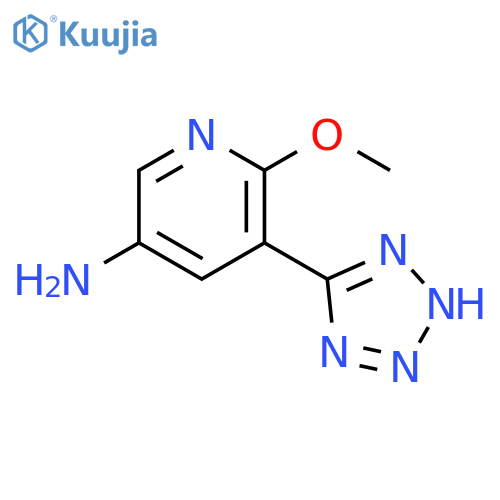 3-Pyridinamine, 6-methoxy-5-(2H-tetrazol-5-yl)- structure