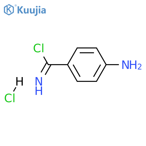 4-aminobenzene-1-carbonimidoyl chloride hydrochloride structure