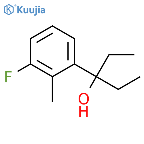 3-(3-fluoro-2-methylphenyl)pentan-3-ol structure