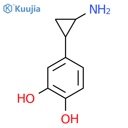 4-(2-aminocyclopropyl)benzene-1,2-diol structure