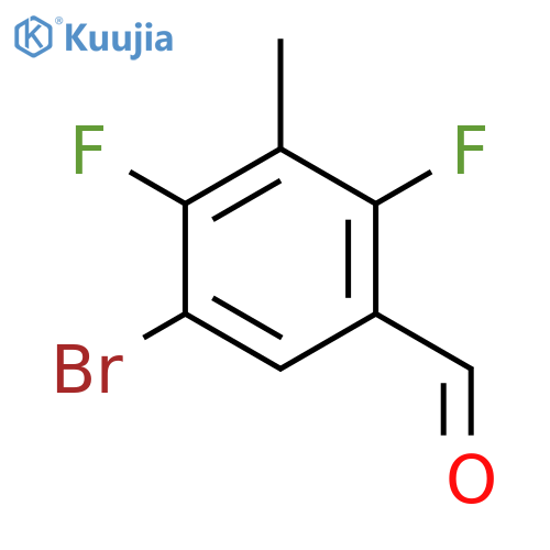 5-Bromo-2,4-difluoro-3-methylbenzaldehyde structure