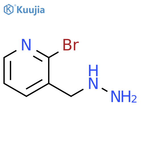 2-bromo-3-(hydrazinylmethyl)pyridine structure