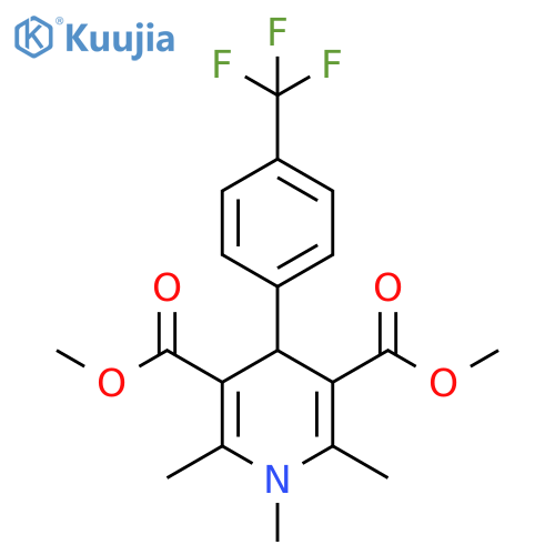 3,5-dimethyl 1,2,6-trimethyl-4-4-(trifluoromethyl)phenyl-1,4-dihydropyridine-3,5-dicarboxylate structure