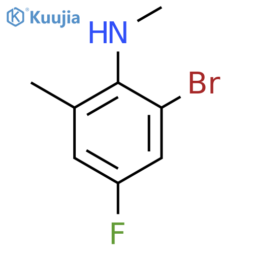 2-bromo-4-fluoro-N,6-dimethylaniline structure
