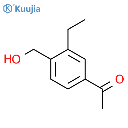 1-[3-ethyl-4-(hydroxymethyl)phenyl]ethan-1-one structure