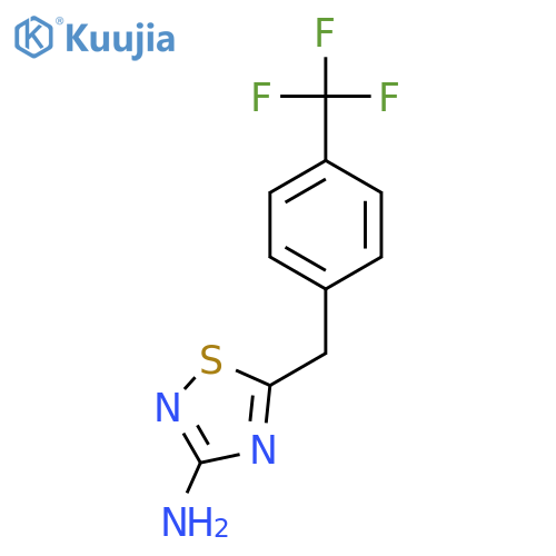 5-[[4-(Trifluoromethyl)phenyl]methyl]-1,2,4-thiadiazol-3-amine structure