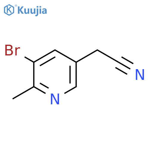 3-Bromo-2-methylpyridine-5-acetonitrile structure