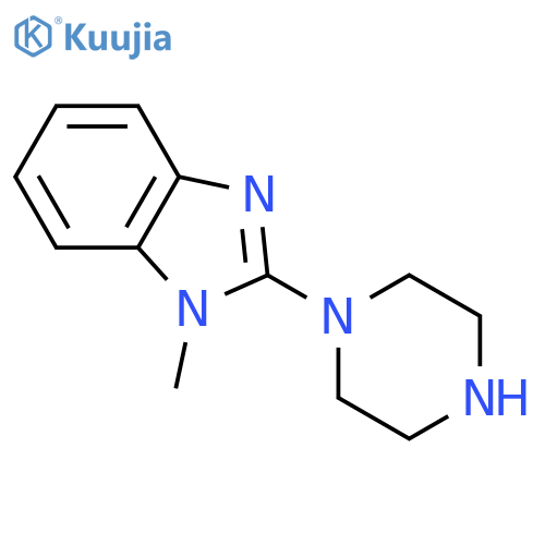 1-methyl-2-(piperazin-1-yl)-1H-1,3-benzodiazole structure