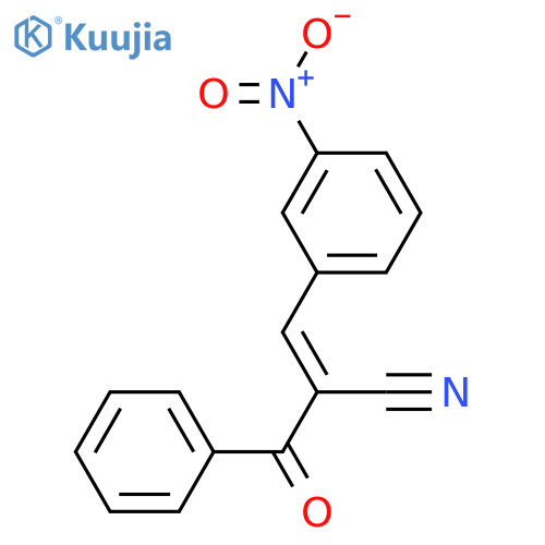 (E)-2-benzoyl-3-(3-nitrophenyl)prop-2-enenitrile structure
