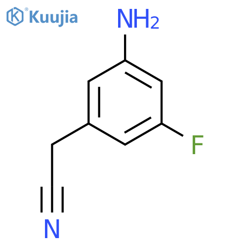 (3-Amino-5-fluorophenyl)acetonitrile structure