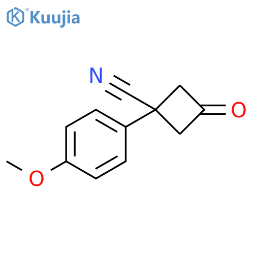 Cyclobutanecarbonitrile, 1-(4-methoxyphenyl)-3-oxo- structure