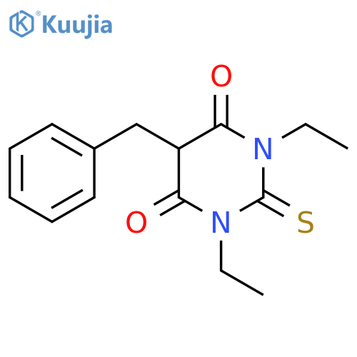 4,6(1H,5H)-Pyrimidinedione,1,3-diethyldihydro-5-(phenylmethyl)-2-thioxo- structure