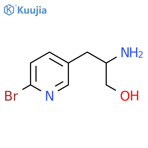 2-amino-3-(6-bromopyridin-3-yl)propan-1-ol structure