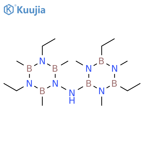 2-Borazinamine,N-(4,6-diethyl-1,3,5-trimethyl-2-borazinyl)-4,6-diethyl-1,3,5-trimethyl- structure