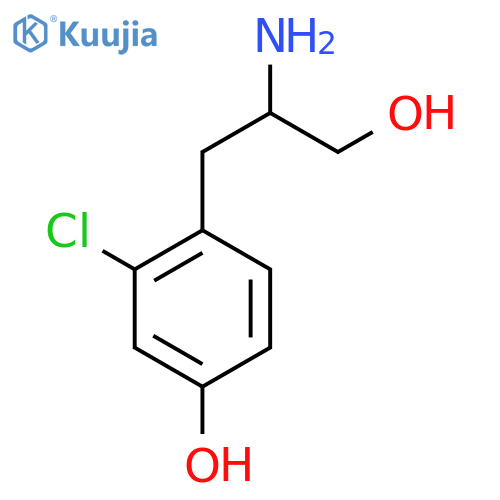 4-(2-amino-3-hydroxypropyl)-3-chlorophenol structure