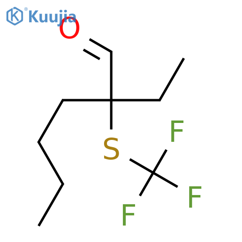 2-ETHYL-2-(TRIFLUOROMETHYLTHIO)HEXANAL structure