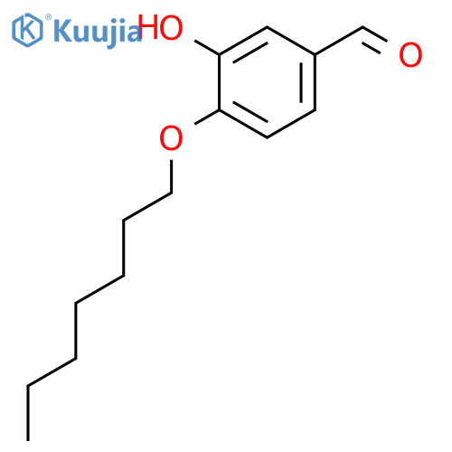 Benzaldehyde, 4-(heptyloxy)-3-hydroxy- structure