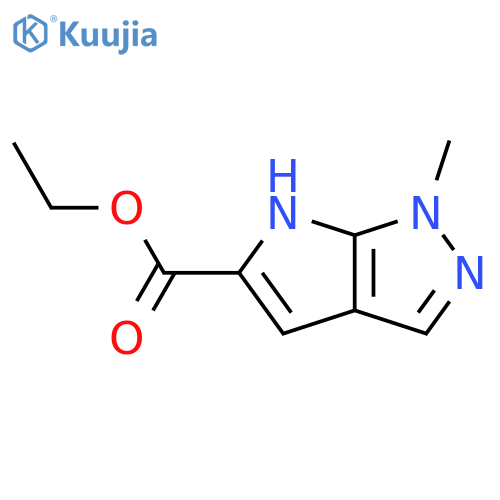 ethyl 1-methyl-1H,6H-pyrrolo2,3-cpyrazole-5-carboxylate structure