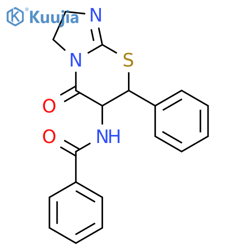 N-(5-oxo-7-phenyl-2,3,6,7-tetrahydro-5H-imidazo[2,1-b][1,3]thiazin-6-yl)benzamide structure