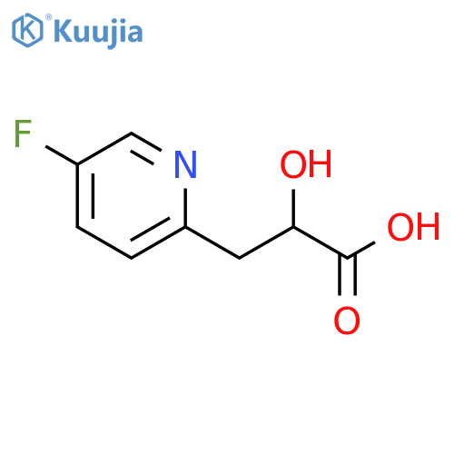 3-(5-fluoropyridin-2-yl)-2-hydroxypropanoic acid structure