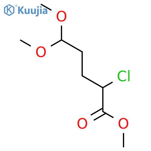 Pentanoic acid, 2-chloro-5,5-dimethoxy-, methyl ester structure