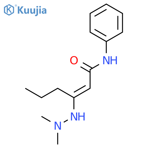 2-Hexenamide, 3-(2,2-dimethylhydrazino)-N-phenyl-, (E)- structure