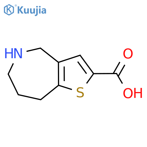 4H,5H,6H,7H,8H-thieno[3,2-c]azepine-2-carboxylic acid structure