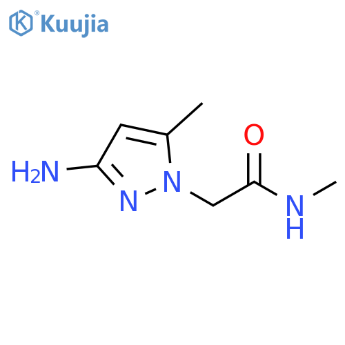 2-(3-amino-5-methyl-1H-pyrazol-1-yl)-N-methylacetamide structure