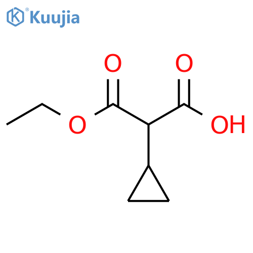 Propanedioic acid, 2-cyclopropyl-, 1-ethyl ester structure