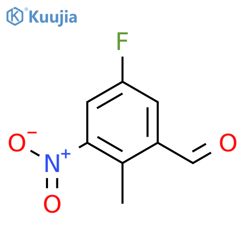5-fluoro-2-methyl-3-nitrobenzaldehyde structure