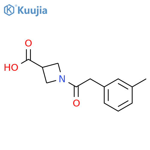 1-[2-(3-methylphenyl)acetyl]azetidine-3-carboxylic acid structure
