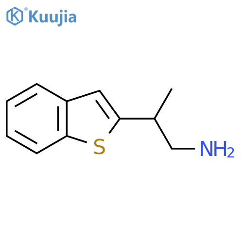 2-(1-benzothiophen-2-yl)propan-1-amine structure