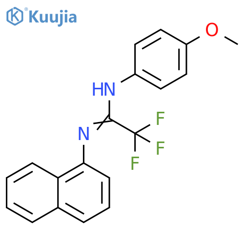 Ethanimidamide, 2,2,2-trifluoro-N-(4-methoxyphenyl)-N'-1-naphthalenyl- structure