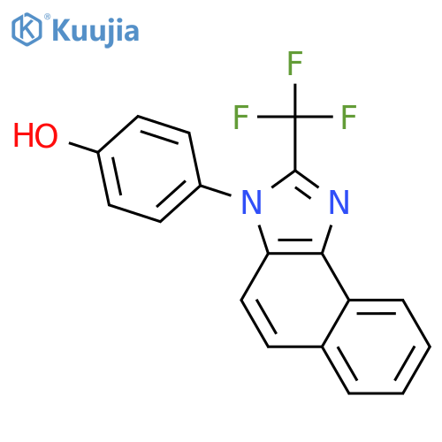 Phenol, 4-[2-(trifluoromethyl)-3H-naphth[1,2-d]imidazol-3-yl]- structure